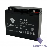 Аккумуляторная батарея SUNWAYS GP 12-22