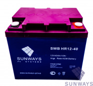 Аккумуляторная батарея SUNWAYS HR 12-40