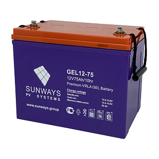 Аккумуляторная батарея SUNWAYS GEL 12-75